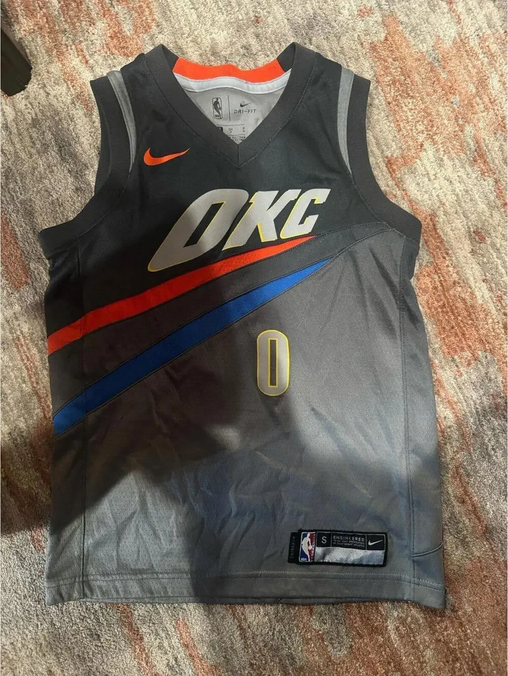 Nike Youth NBA Oklahoma City Thunder Russell Westbrook Swingman Jersey sz Sm